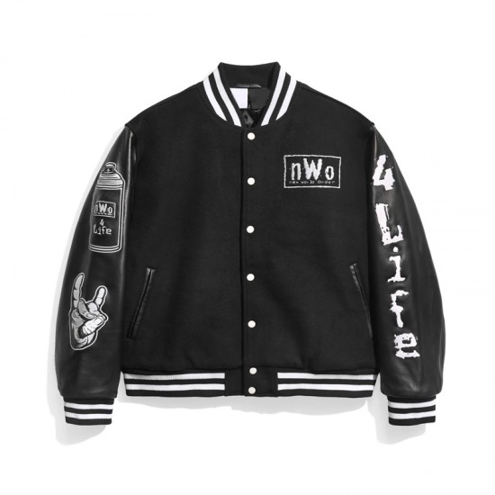 New World Order Black Varsity Jacket New World Order Black Varsity Jacket