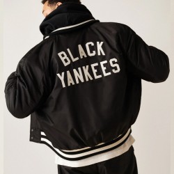New York Black Yankees Varsity Satin Jacket
