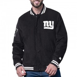 New York Giants Blackout Corduroy Varsity Jacket
