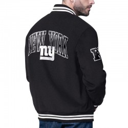 New York Giants Blackout Corduroy Varsity Jacket