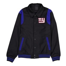 New York Giants Sport Night Teddy Varsity Jacket New York Giants Sport Night Teddy Varsity Jacket