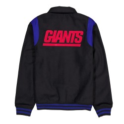 New York Giants Sport Night Teddy Varsity Jacket New York Giants Sport Night Teddy Varsity Jacket