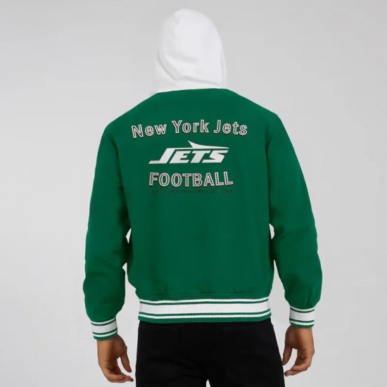 New York Jets Green Cotton Hooded Jacket