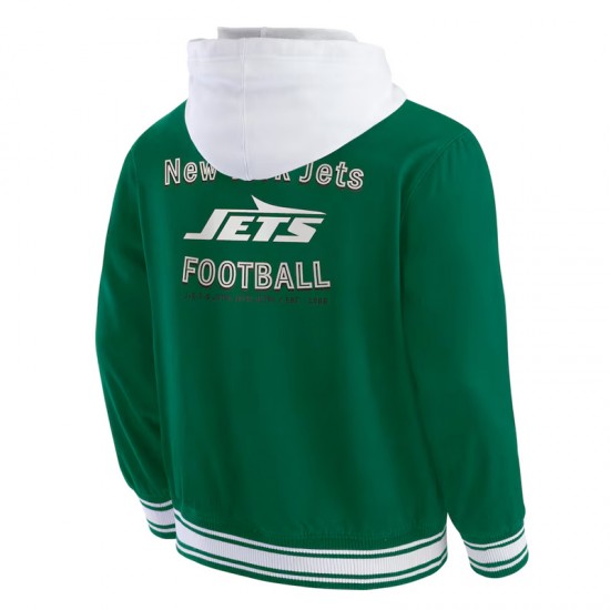 New York Jets Green Cotton Hooded Jacket