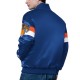 New York Knicks Triple Option Varsity Satin Jacket New York Knicks Triple Option Varsity Satin Jacket