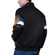 New York Knicks Triple Option Varsity Satin Jacket New York Knicks Triple Option Varsity Satin Jacket