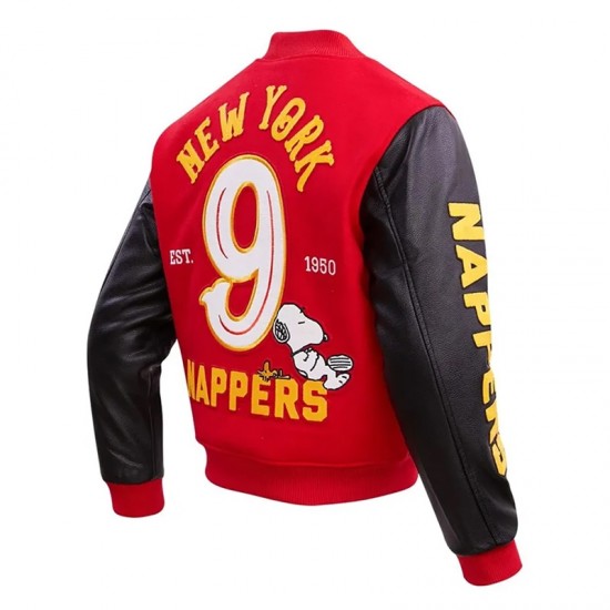 New York Nappers Peanuts Snoopy Varsity Jacket New York Nappers Peanuts Snoopy Varsity Jacket