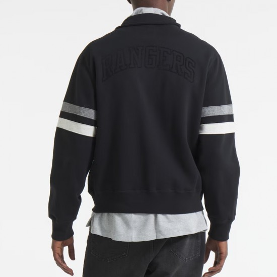 New York Rangers Black Striped Fleece Jacket New York Rangers Black Striped Fleece Jacket