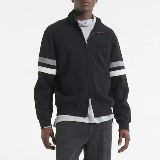 New York Rangers Black Striped Fleece Jacket New York Rangers Black Striped Fleece Jacket