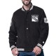 New York Rangers Blackout Corduroy Varsity Jacket