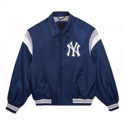 New York Yankees Retro Stadium Navy Satin Jacket