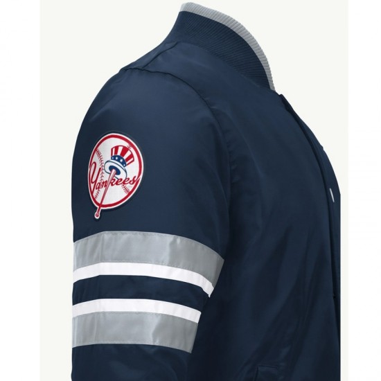 New York Yankees Scout I Navy Satin Jacket New York Yankees Scout I Navy Satin Jacket