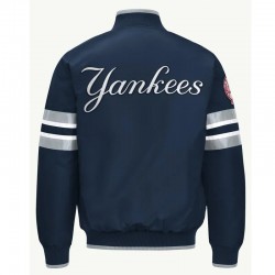New York Yankees Scout I Navy Satin Jacket New York Yankees Scout I Navy Satin Jacket