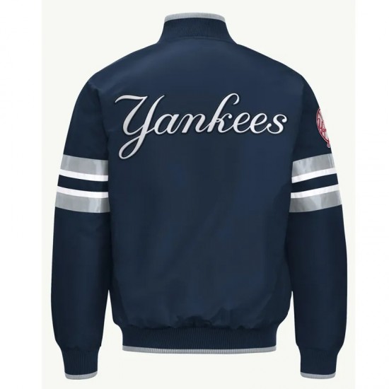 New York Yankees Scout I Navy Satin Jacket New York Yankees Scout I Navy Satin Jacket