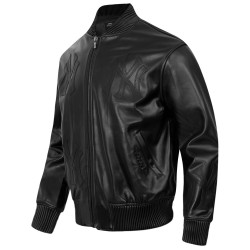 New York Yankees Washed Vanguard Men's Leather Varsity Jacket