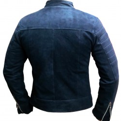 New Mens Stylish Suede Leather Cafe Racer Jacket New Mens Stylish Suede Leather Cafe Racer Jacket