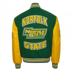Norfolk State University Green and Gold Varsity Jacket Norfolk State University Green and Gold Varsity Jacket