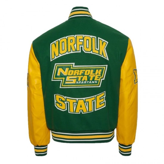 Norfolk State University Green and Gold Varsity Jacket Norfolk State University Green and Gold Varsity Jacket
