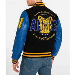 North Carolina A&T Aggie Black and Blue Varsity Jacket North Carolina A&T Aggie Black and Blue Varsity Jacket