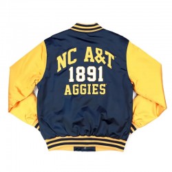 North Carolina A&T Navy and Gold Baseball Jacket North Carolina A&T Navy and Gold Baseball Jacket