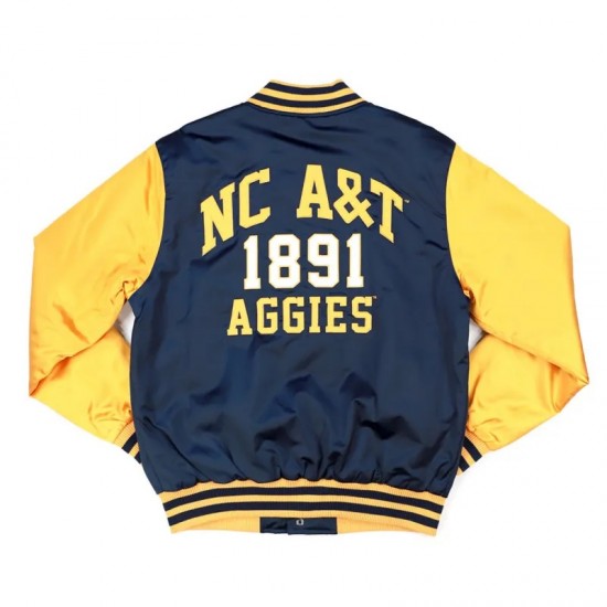 North Carolina A&T Navy and Gold Baseball Jacket