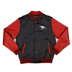 North Carolina Central Black and Red Baseball Jacket North Carolina Central Black and Red Baseball Jacket