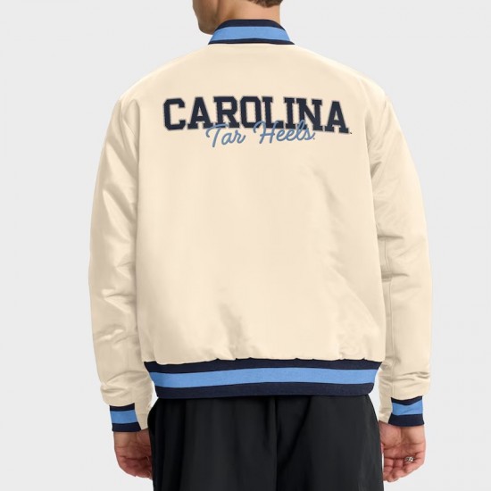 North Carolina Tar Heels Legacy Cream Bomber Jacket