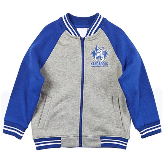 North Melbourne Gray and Royal Varsity Full-Zip Fleece Jacket North Melbourne Gray and Royal Varsity Full-Zip Fleece Jacket