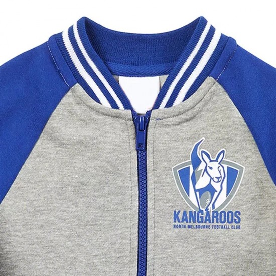 North Melbourne Gray and Royal Varsity Full-Zip Fleece Jacket North Melbourne Gray and Royal Varsity Full-Zip Fleece Jacket