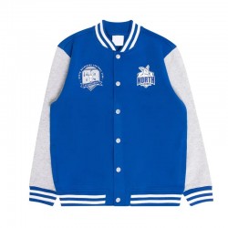 North Melbourne Royal and Gray Varsity Fleece Jacket