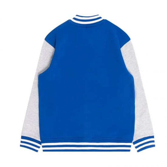North Melbourne Royal and Gray Varsity Fleece Jacket