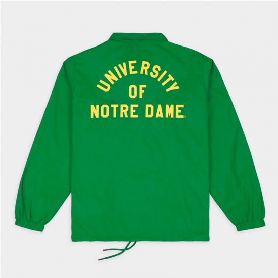 Notre Dame Fighting Irish Shamrock Retro Coaches Jacket Notre Dame Fighting Irish Shamrock Retro Coaches Jacket