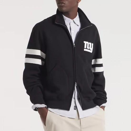 NY Giants Black Striped Fleece Jacket NY Giants Black Striped Fleece Jacket