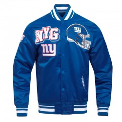 NY Giants Mashup Classic Rib Satin Jacket