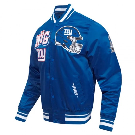 NY Giants Mashup Classic Rib Satin Jacket NY Giants Mashup Classic Rib Satin Jacket