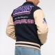 NY Giants Navy and Eggshell Varsity Bomber Jacket NY Giants Navy and Eggshell Varsity Bomber Jacket