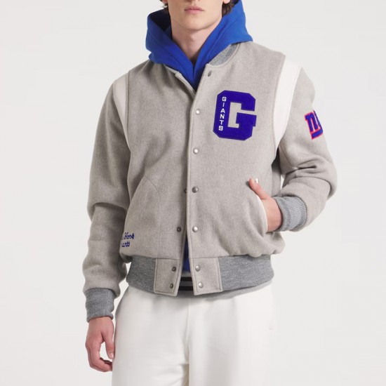 NY Giants Teddy Varsity Wool Jacket NY Giants Teddy Varsity Wool Jacket