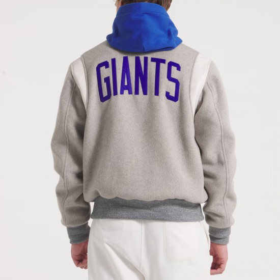 NY Giants Teddy Varsity Wool Jacket NY Giants Teddy Varsity Wool Jacket