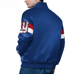 NY Giants Triple Option Varsity Satin Jacket NY Giants Triple Option Varsity Satin Jacket