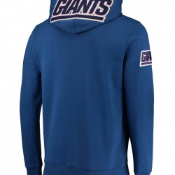 NY Giants Zip Up Blue Hoodie