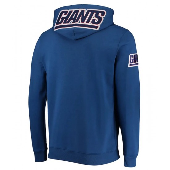 NY Giants Zip Up Blue Hoodie NY Giants Zip Up Blue Hoodie