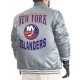 NY Islanders Adaptive Bold Logo Varsity Satin Jacket