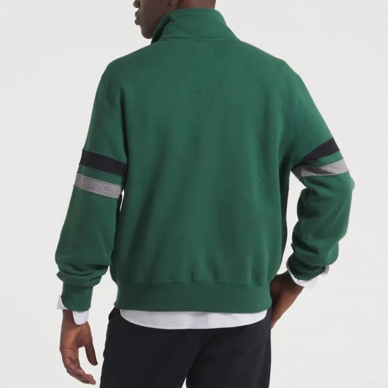 NY Jets Green Striped Fleece Jacket NY Jets Green Striped Fleece Jacket