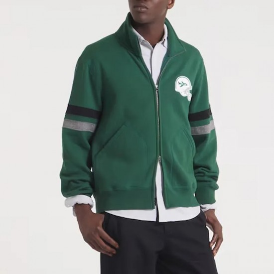 NY Jets Green Striped Fleece Jacket NY Jets Green Striped Fleece Jacket
