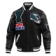 NY Jets Mashup Rib Varsity Wool/Leather Jacket NY Jets Mashup Rib Varsity Wool/Leather Jacket
