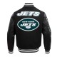 NY Jets Mashup Rib Varsity Wool/Leather Jacket NY Jets Mashup Rib Varsity Wool/Leather Jacket