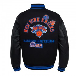 NY Knicks Area Code Classic Rib Varsity Jacket NY Knicks Area Code Classic Rib Varsity Jacket