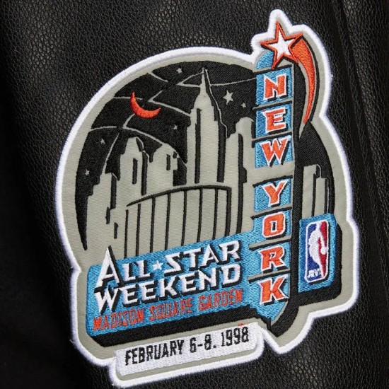 NY Knicks Black Out Team Logo Varsity Jacket NY Knicks Black Out Team Logo Varsity Jacket
