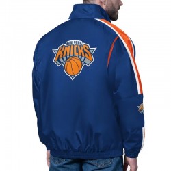 NY Knicks Freestyle Blue Lightweight Full-Zip Jacket