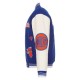 NY Knicks Gothic Varsity Wool/Leather Blue and White Jacket NY Knicks Gothic Varsity Wool/Leather Blue and White Jacket